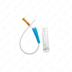Hydrophilic Nelaton Male Catheter With Water Sachet 40cm Orange 16FR Sterile