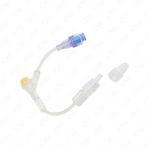 Microbore Extension Set with RC Male Luer Lock to Needleless Access Site and Standard Injection Site 10cm