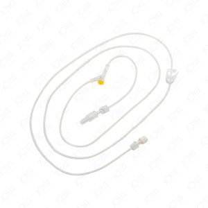 Minimum Volume Extension Set with Injection Site Female Luer Lock to Male Luer Lock and Rotating Collar (RC) 165cm