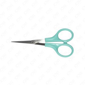 Iris Scissors with Plastic Handle (Straight; 58mm Blade; Sharp/Sharp) Aqua