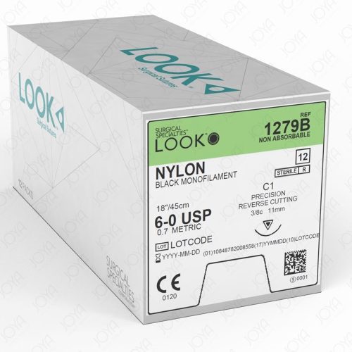 LOOK Suture Nylon 2/0 26mm Rev Cut 45cm