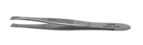 Armo Eye Forceps Std Cilia with slant edge 9cm