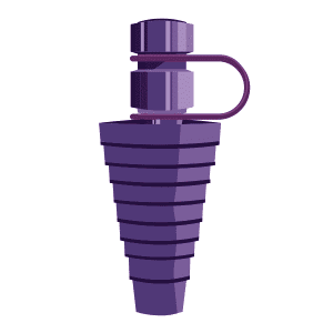 Nutricair Enteral Bottle Caps for Drug Sampling Stepped Cap (10-24mm)