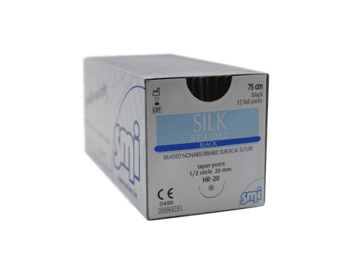 Silk 4/0 TP 1/2 Circ HR 20mm 75cm Black
