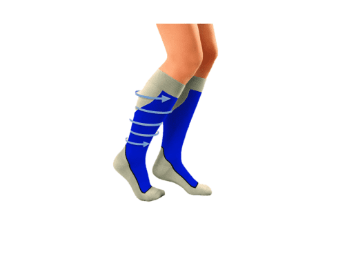 JOBST Sport Knee High Compression Sock 15-20mmHg Medium Royal Blue