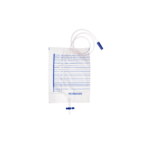 Urine Bag 2000mL T-Tap Non-Return Valve 110cm Tubing Sterile
