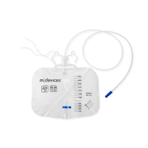 Urine Bag 4000mL T-Tap Non-Return Valve Integrated Hanger and Rope 150cm Tubing Sterile