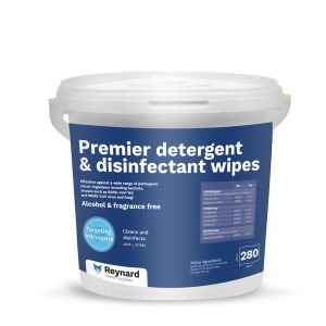 Reynard Premier Detergent & Disinfectant Wipes Tub 25x28cm