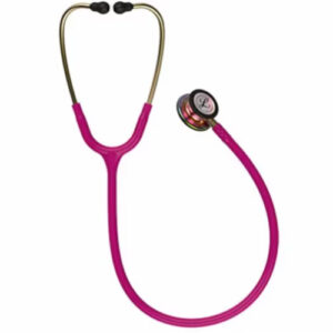 3M Littmann Classic III Stethoscope, Rainbow-Finish, Raspberry Tube, 69cm