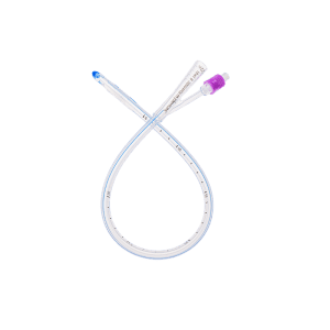 2-Way Foley Catheter Standard Tip 45cm with 10mL Balloon 22Fr Purple Sterile