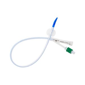 2-Way Foley Catheter Tiemann Tip 41cm with 10mL Balloon 14Fr Green