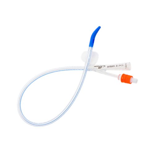 2-Way Foley Catheter Tiemann Tip 41cm with 10ml Balloon 16Fr Orange