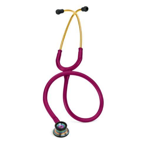 3M™ Littmann® Classic II Infant Stethoscope, Rainbow-finish Chestpiece, Raspberry Tube, 28 in