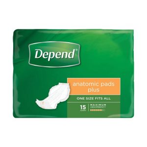 DEPEND® Anatomic Pads Unisex 69cm Plus 1700mL Orange