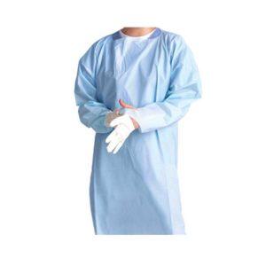 Halyard Gown Exam Isolation Thumbs Up Impervious Blue Regular