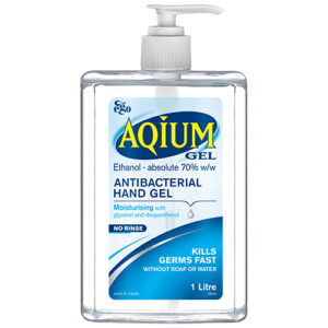 Aqium Antibacterial Hand Gel 1L Pumppack