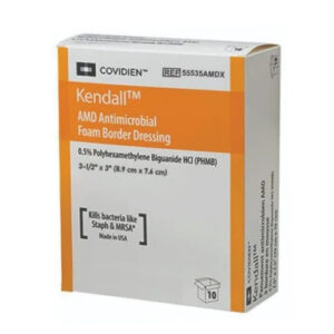 Kendall Antimicrobial Foam Fenestrated Dressings (8.8 cm x 7.5 cm)