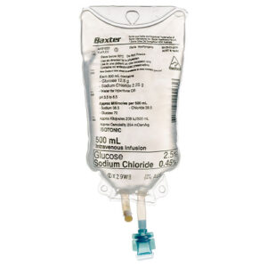 Baxter Sodium Chloride 0.45% & Glucose 2.5% Intravenous 500ml