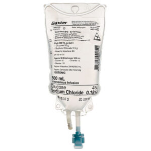 Baxter Sodium Chloride 0.18% & Glucose 4% Intravenous 500ml