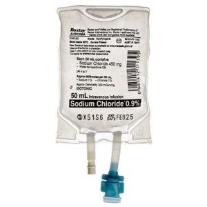 BAXTER Sodium Chloride 0.9% 50ml Single Pk IV