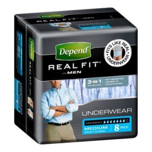 Depend Real Fit Underwear For Men 71-102cm Medium 1320ml Blue