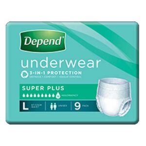 Depend Underwear Super Plus Unisex 97-127cm Large 2000ml White