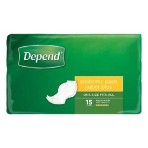 Depend Anatomic Pads Unisex 69cm Super Plus 3000ml Yellow