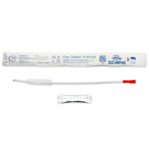 Cure Catheter Hydrophilic Coude Tip Orange Male 16FR 40cm