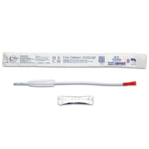 Cure Catheter Hydrophilic Coude Tip Red Male 18FR 40cm