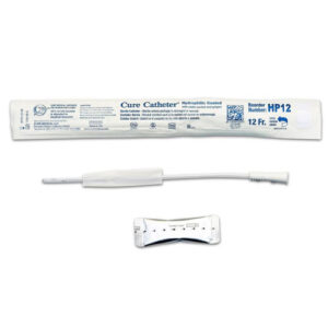 Cure Catheter Hydrophilic Straight Tip White Pediatric 12FR 25cm