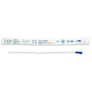 Cure Catheter Nelaton Uncoated Straight Tip Blue Male 8FR 40cm