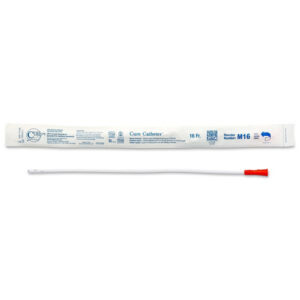 Cure Catheter Uncoated Straight Tip Orange Male 16FR 40cm
