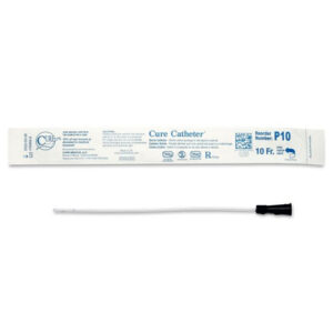 Cure Catheter Nelaton Uncoated Straight Tip Black Pediatric 10FR 25cm