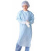 Medline Polyethylene Thumbs Up Isolation Gowns X-Large Blue