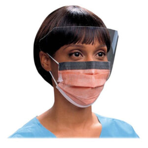 Halyard Fluidshield Level 3 Fog-Free Procedure Mask Wrap Around Visor Orange
