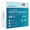 Buddies Dignity Mens Brief Y-Front High Waist and Pad Grey Small 80cm 450ml
