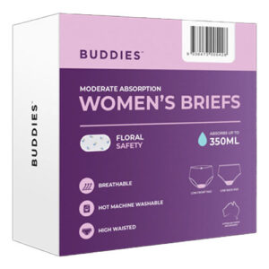 Buddies Safety Women Brief High Waist Low Pad Floral X-Small 75cm 350ml