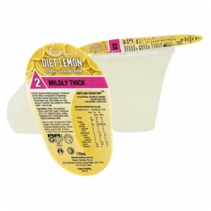 Flavour Creations Diet Lemon Flavour 150 Level 2 Mildly Thick 175ml Dysphagia Cup RTD