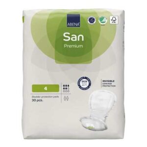 Abena San Premium 4 Single Wrap Bladder Protection Pads With Release Tape Green 800ml