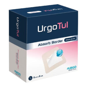 UrgoTul Absorb Silicone Border Lipido-Colloid Absorbent Dressing 8x8cm