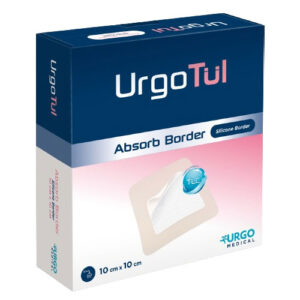 UrgoTul Absorb Silicone Border Lipido-Colloid Absorbent Dressing 10x10cm