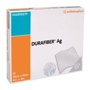 Smith+Nephew Durafiber Ag Absorbent Gelling Silver Fibre Dressing 10x10 cm
