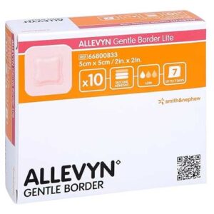 Smith+Nephew Allevyn Gentle Border Lite Hydrocellular Foam Dressing 5x5cm