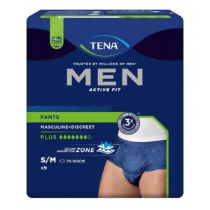 Tena Men Active Fit Pants Plus Navy Small/Medium 7D
