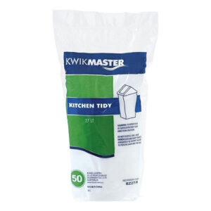 Kwikmaster Bin Liner Kitchen Tidy Roll White 27 Litres