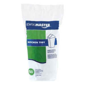 Kwikmaster Bin Liner Kitchen Tidy Roll White 36 Litres
