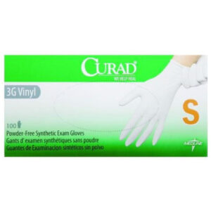 Medline Curad 3G Stretch Vinyl Exam Gloves Small