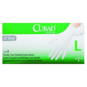 Medline Curad 3G Stretch Vinyl Exam Gloves Large