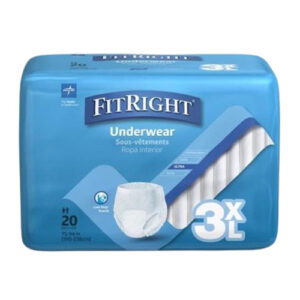 Medline FitRight Bariatric Disposable Adult Incontinence Underwear Heavy Absorbency 3XL