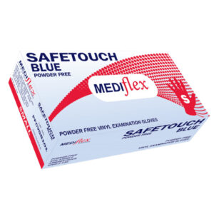 Safetouch Blue Powder Free Vinyl Small Examination Gloves